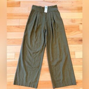 NWT Abercrombie & Fitch Linen Blend Ultra Wide Leg Pants